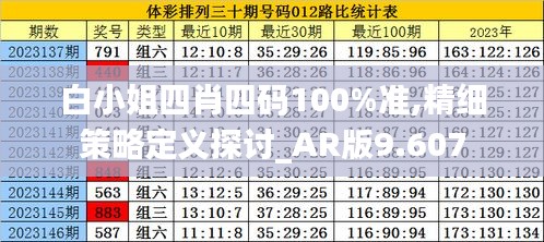 白小姐四肖四码100%准,精细策略定义探讨_AR版9.607