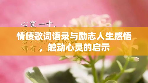 情债歌词语录与励志人生感悟，触动心灵的启示