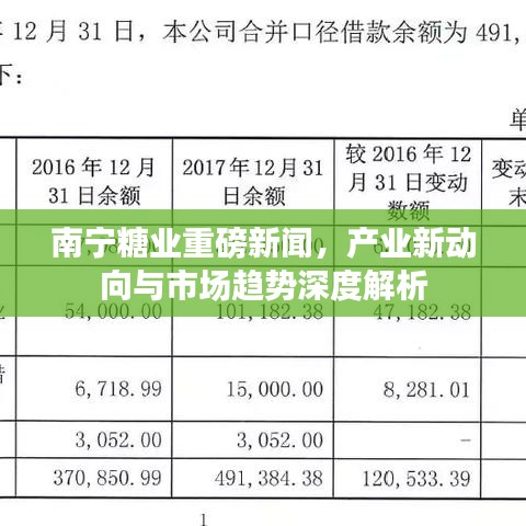 南宁糖业重磅新闻，产业新动向与市场趋势深度解析